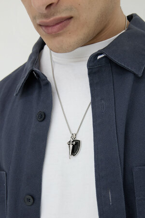 Collier homme chevalier - argent  h5 Image3